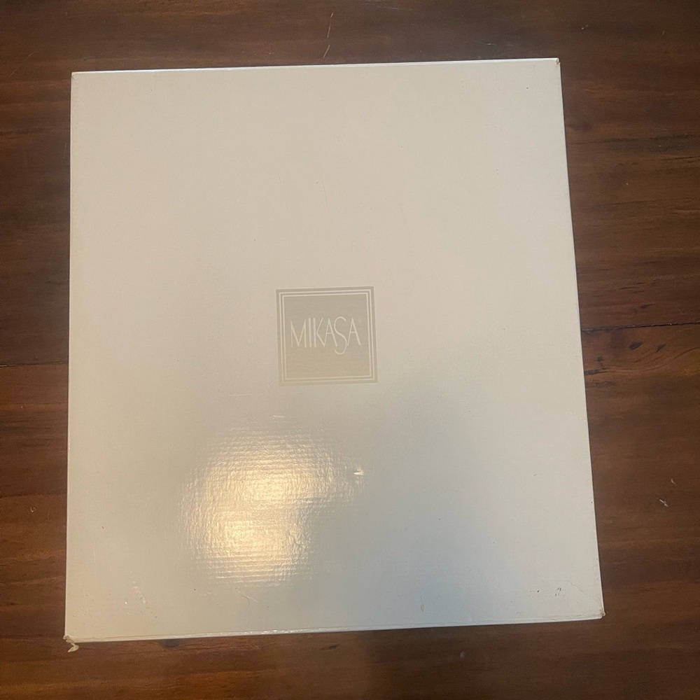 Vintage Mikasa Germany Glass Platter w/ Frost Hibiscus, Hibiscus Centerpiece